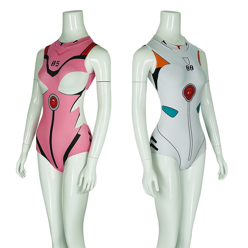 新世纪eva绫波丽明日香真希波cos动漫连体衣冰丝泳衣cosplay绫波丽白s