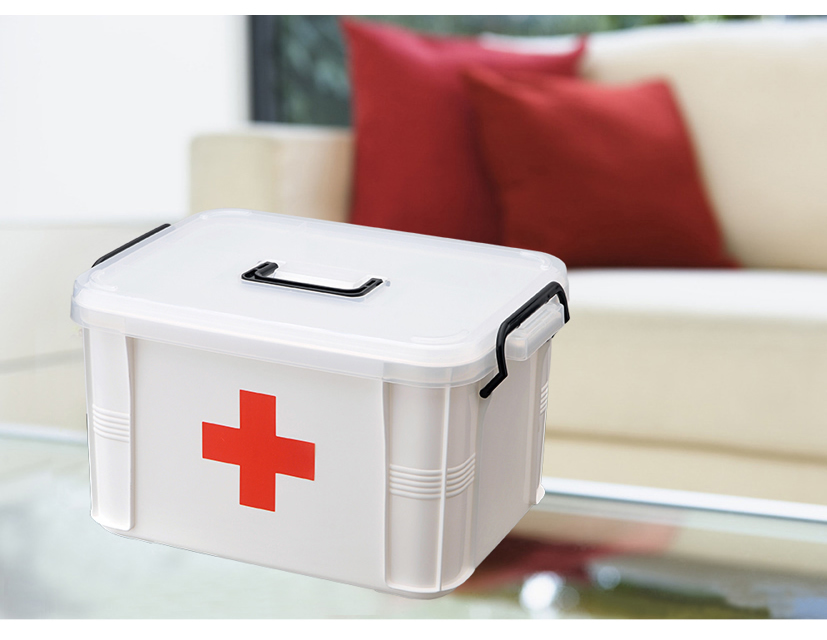家庭家用医药急救箱收纳箱双层大号家庭特大号手提医药箱多层急救收纳
