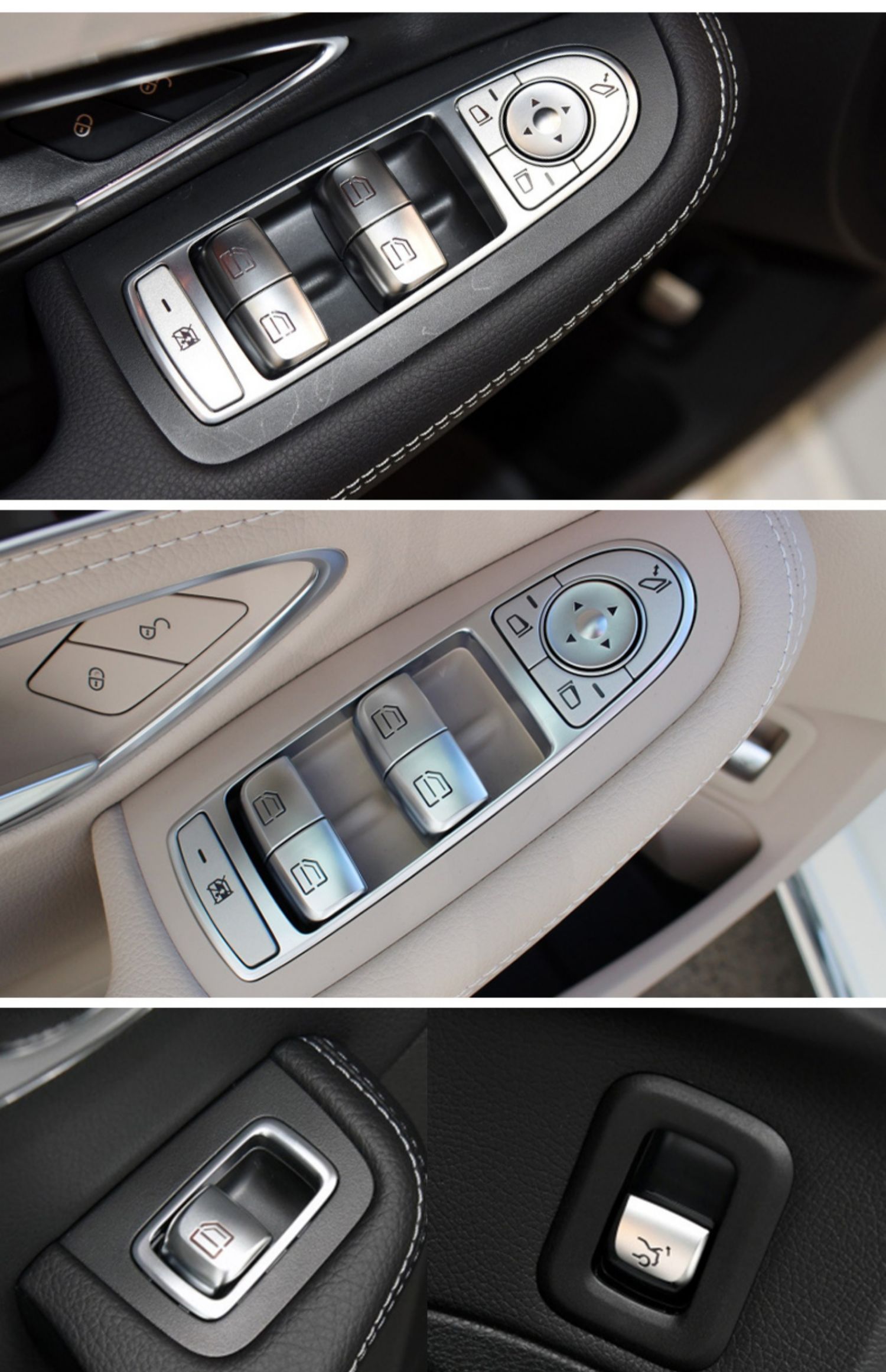 适用奔驰glc级c级玻璃升降开关按钮c180c200 c260glc300l车窗按键升降