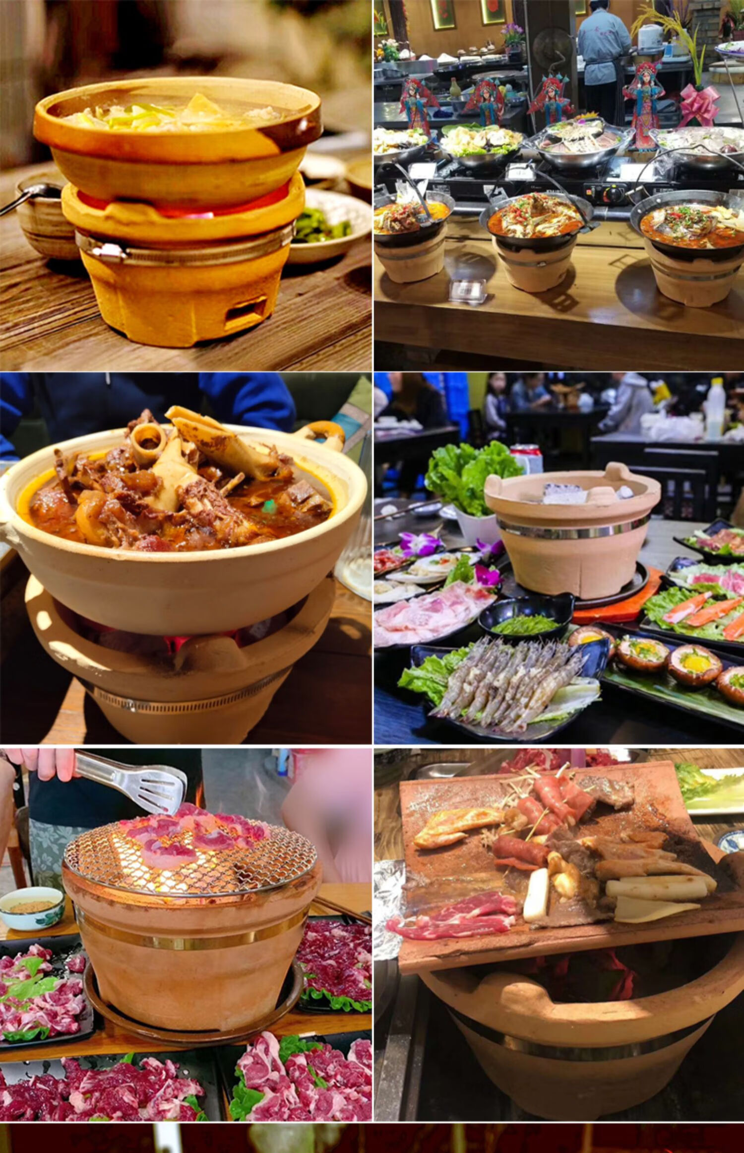 宝卡奇baokaqi多功能小炭炉火锅家用瓦片烤炉泥炉烤肉炭炉老式陶土打