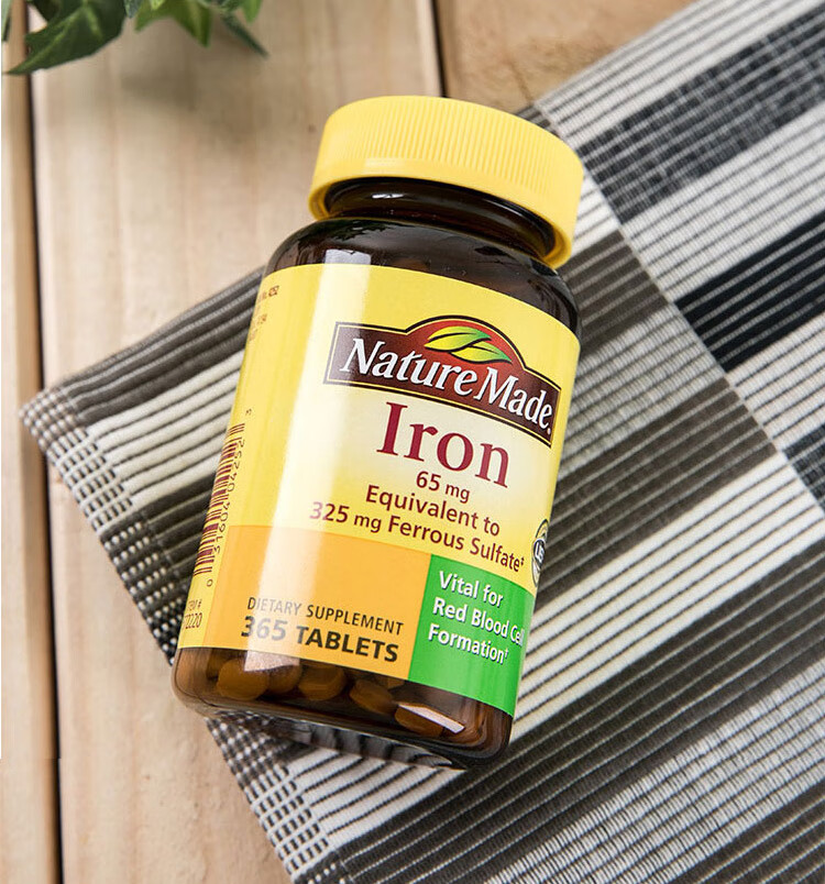 美国naturemade孕铁片铁剂365粒女性老人贫血铁365粒