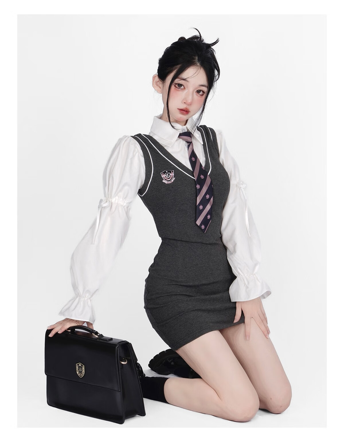 2022新款攻速暴击套装少也眼大一新生学院风jk连衣裙美式包臀裙辣妹