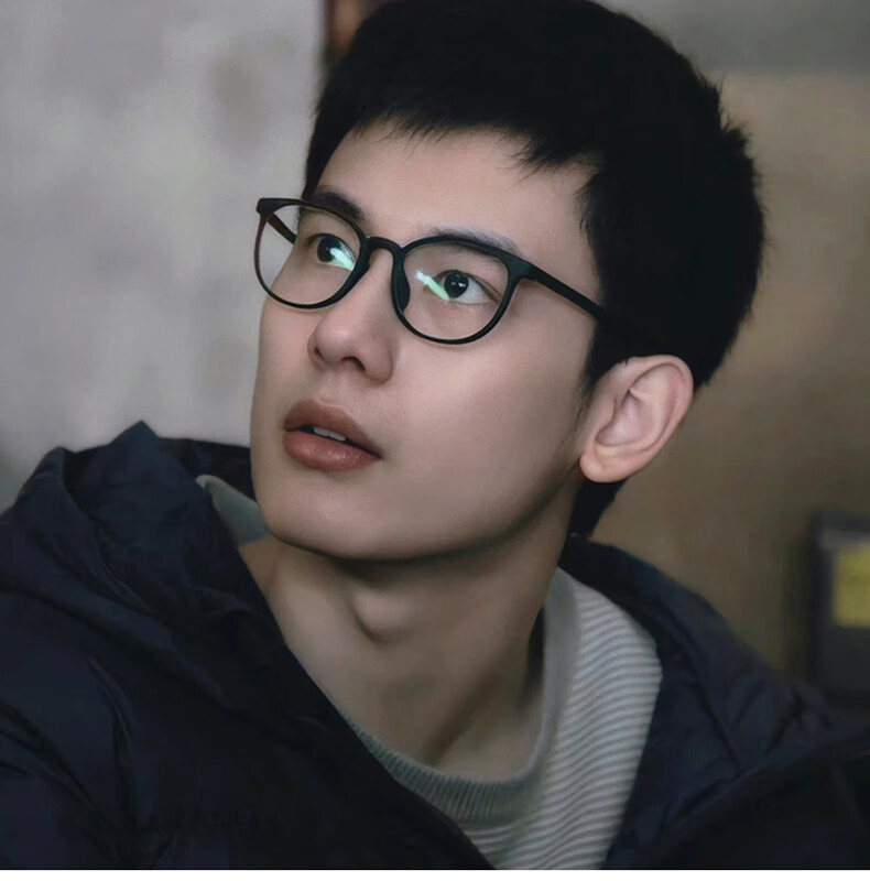 大考胡先煦同款眼镜框复古黑色圆框学生近视眼睛镜架女潮可配度数 透