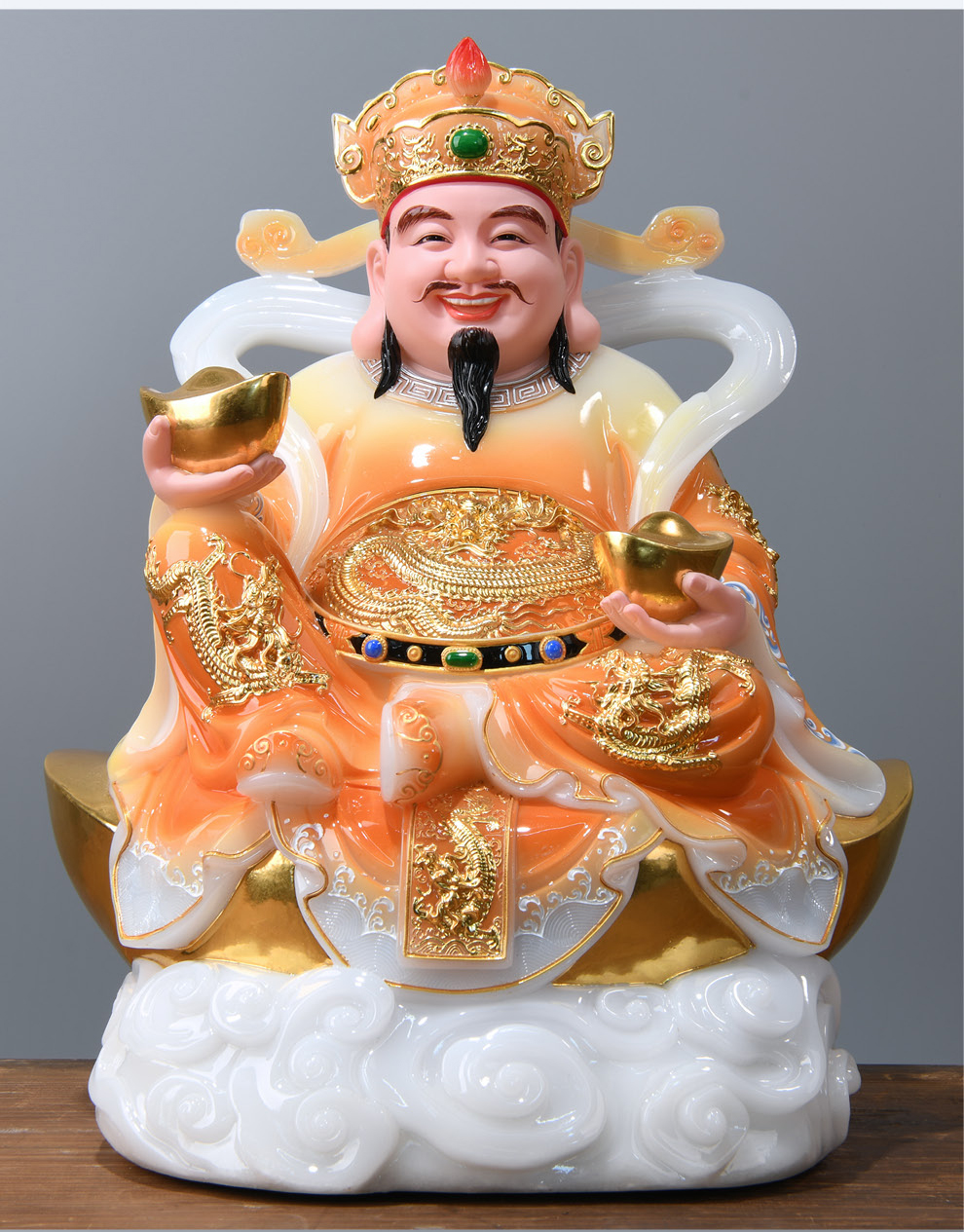 汉白玉财神爷神像店铺办公室家用供奉摆件文财神比干公司开业开店 16