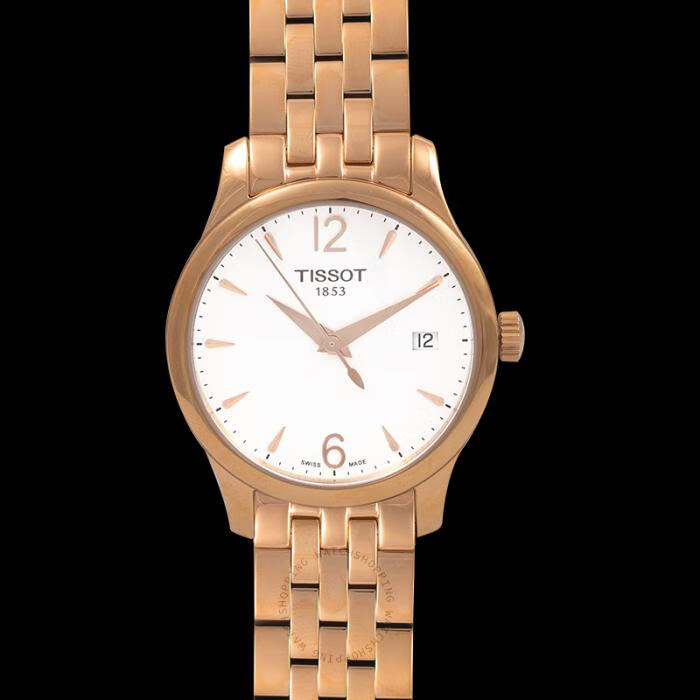 天梭tissot女士石英手表腕表表盘33mm防水30mt0632103303700whiteos