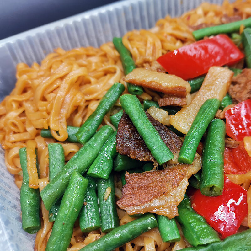 味野鲜铁锅豆角焖面猪肉速食半成品商用外卖厨房快餐加热即食简餐