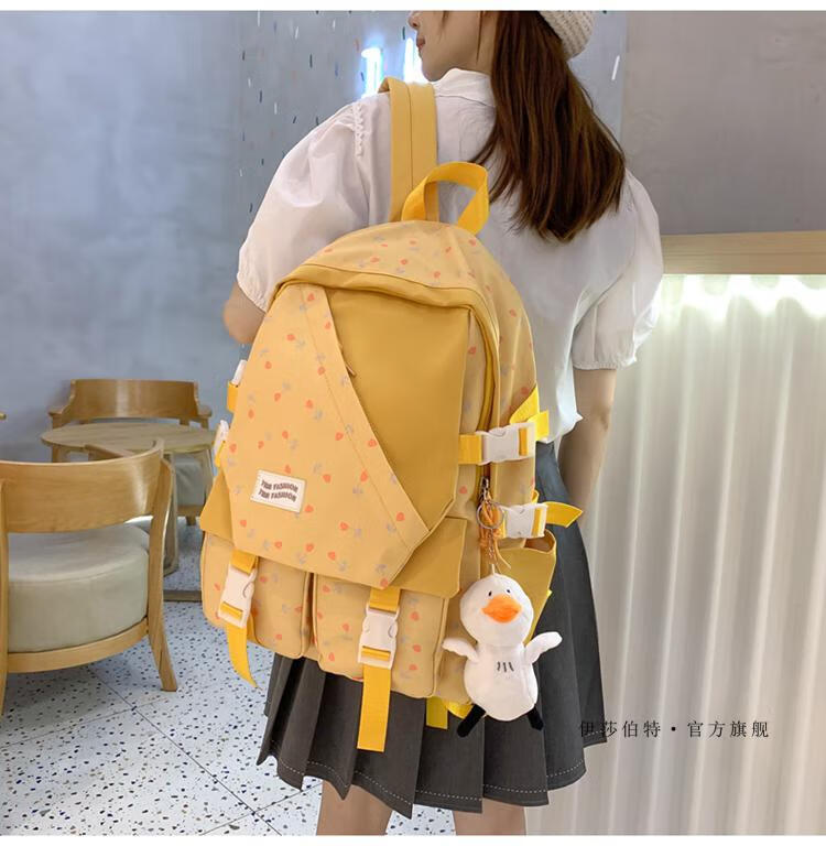 伊莎伯特书包女韩版高中森系日系小学生双肩包中学生初中生小清新简约