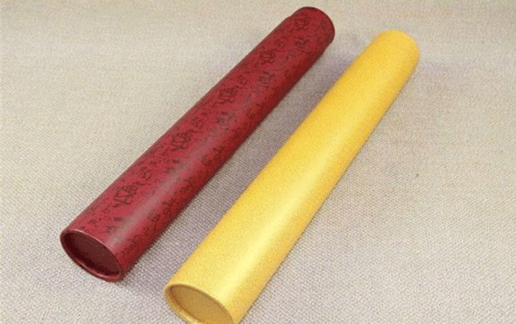 可伸缩图纸筒装字画的圆筒画桶收纳筒收藏筒国画筒红色52cm拉伸至95cm