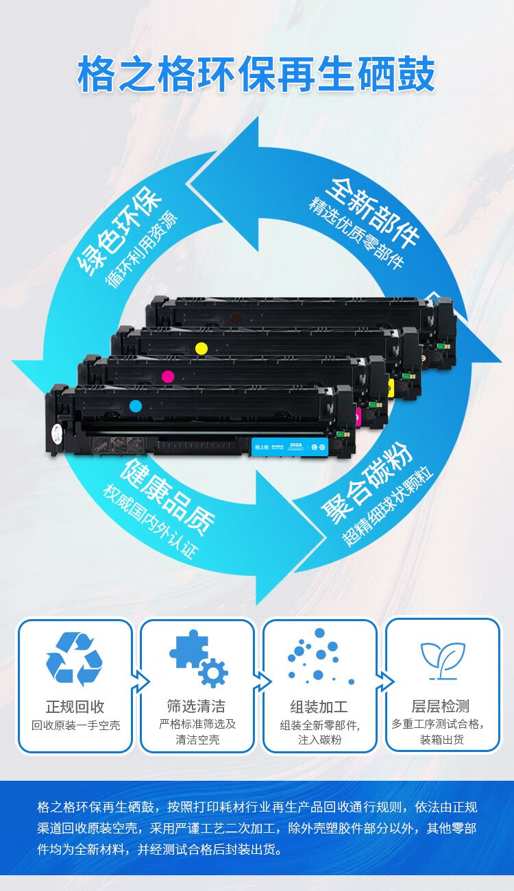 华杰huajiecf410a硒鼓适用惠普m477fdwm477fnwm452dnm377五支套装cf