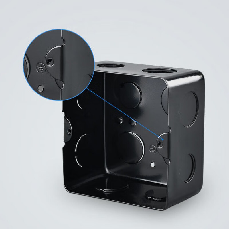 地插底盒通用地面地插暗盒黑铁盒304不锈钢加厚过线盒金属预埋盒厚铁