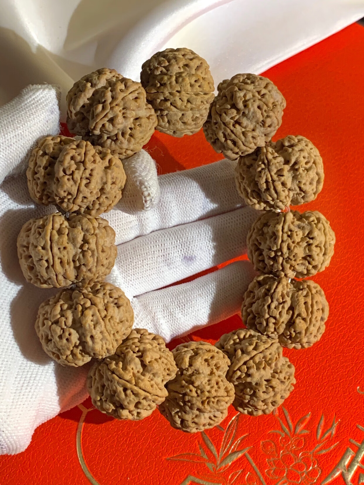 六瓣尼泊尔大金刚菩提子手串满肉蜂王手爆肉蜂窝梅花双龙文玩男女 6瓣