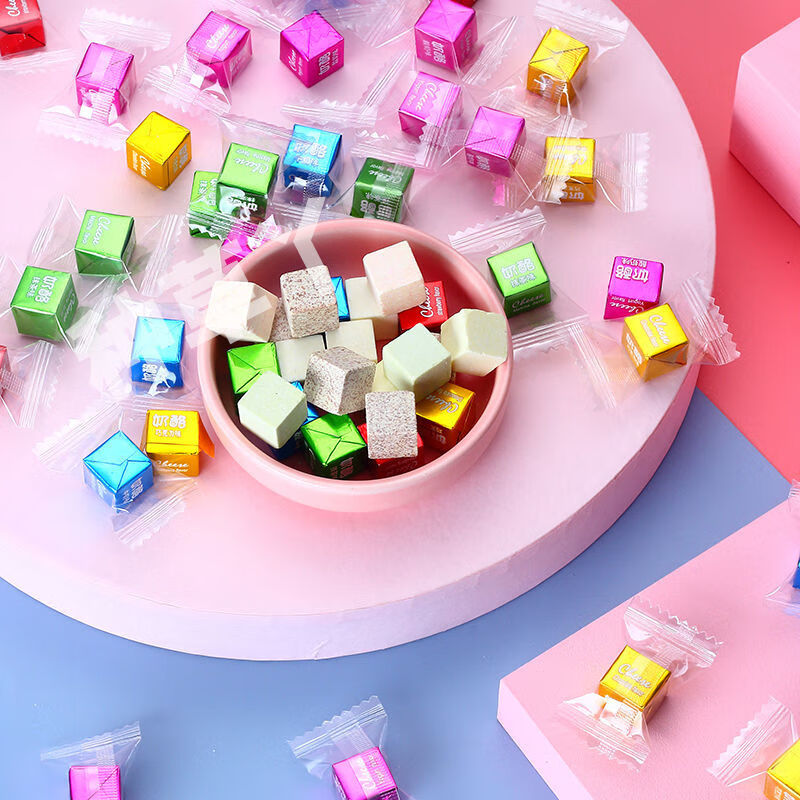 网红奶酪方块糖独立包装小零食小吃原味奶酪块方糖块奶酪糖果批发奶酪