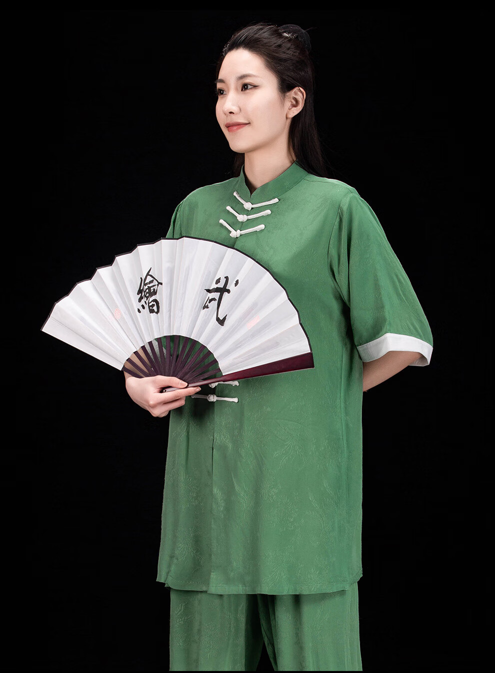 绘武太极服女夏装短袖练功服男士太极拳服中式休闲套装蓝色新款演出服