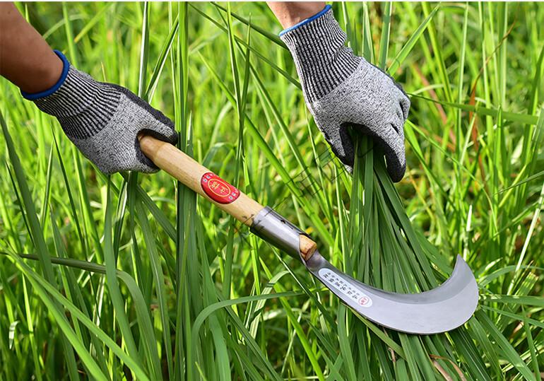 户外农用除草神器进口锰钢镰刀割草刀农具玉米收割割草长柄大镰刀