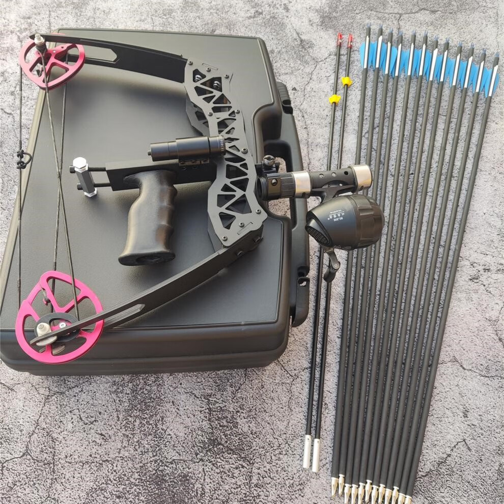 驽弓十字驽猎弓金属迷你升级版可调磅数射箭器材小型射鱼弓箭滑轮弓