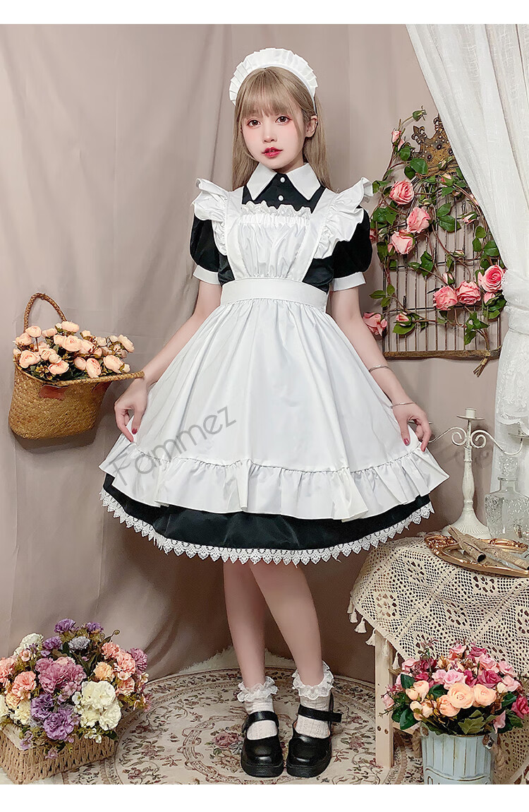 卡维妲新品女仆装变态女仆装长裙伪娘英国管家cosplay传统日系制服