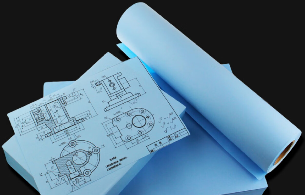 温妤wxpyu 蓝图纸80克80g a4 a3工程绘图纸激光打印纸 双面蓝图蓝图机