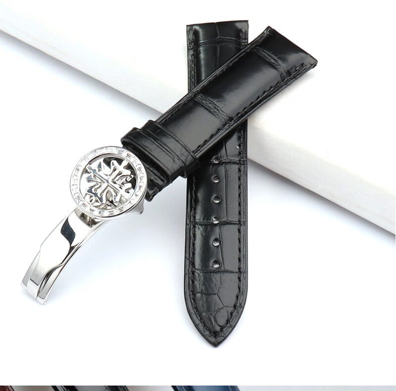 适用于百达翡丽星空手表带 鳄鱼皮表带男真皮6104r 5271p 5726古典