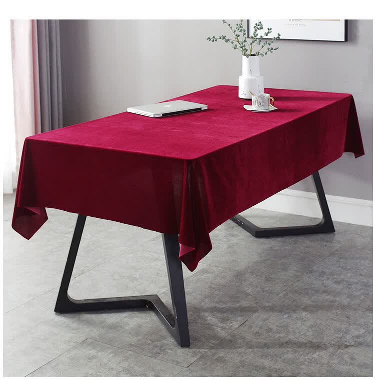 加厚会议金丝绒桌套定制加厚金丝绒会议桌桌布摆地摊绒布长方形纯色