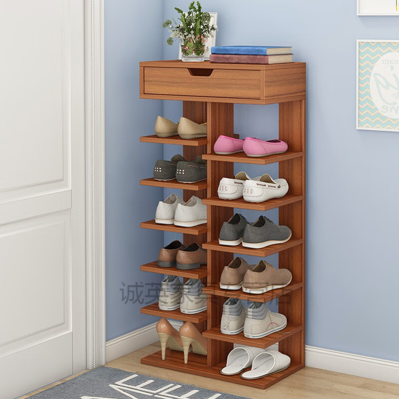 家用门口小型窄多层迷你鞋架立式鞋架立体窄转角鞋柜三角柜墙角多层鞋