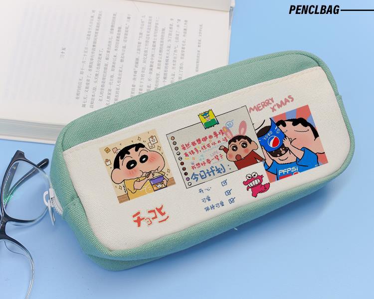 千帆yidusails蜡笔小新笔袋原单可爱卡通大容量限定日系收纳包文具袋