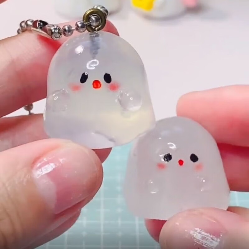 网红diy自制可塑性树脂黏土自由树脂块条透明胶树脂粘土全套 透明颗粒