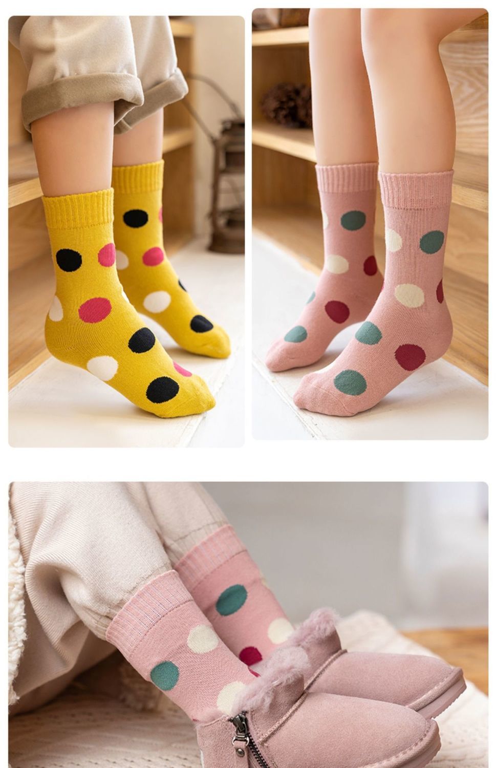 童装新款女童袜子加厚加绒儿童秋冬季毛圈中筒袜中大童女孩子童袜男女