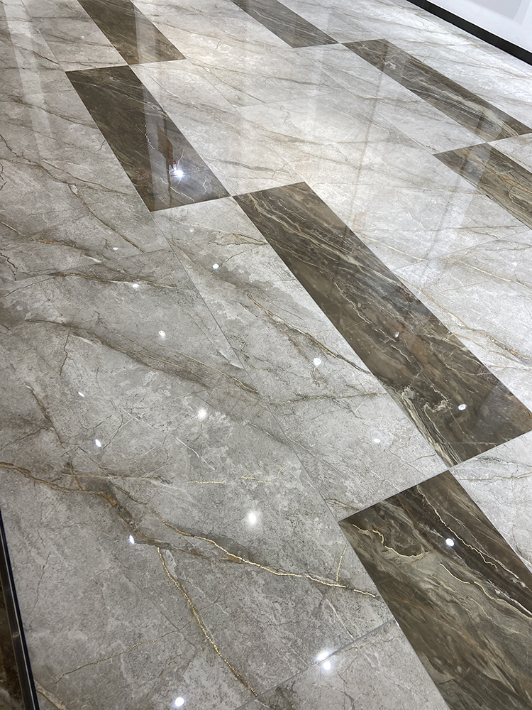 金丝釉通体大理石瓷砖600x1200客厅地砖轻奢现代灰色背景墙砖 阿斯顿