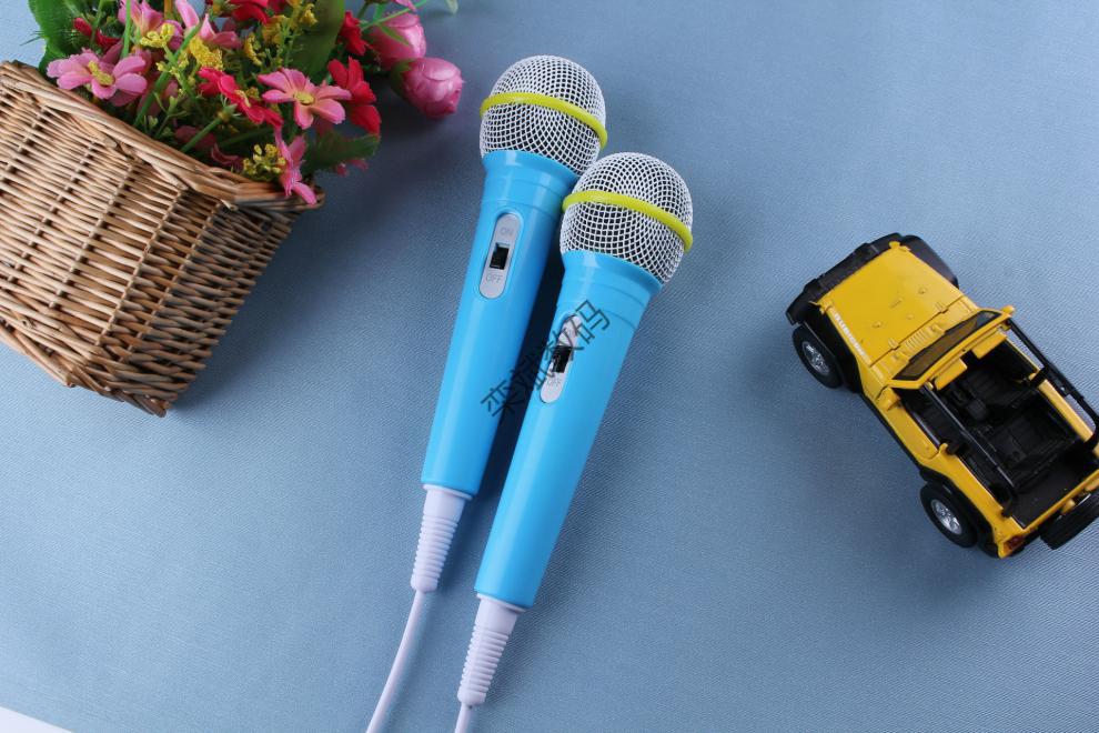 故事机话筒火火兔米蛋电子琴通用麦克风学习早教机唱歌 蓝色(单个)索