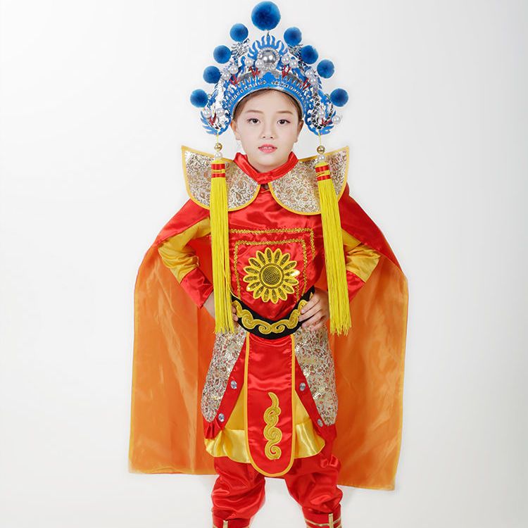 川剧变脸道具儿童国粹变脸演出服京剧戏曲花木兰表演服装幼儿园说唱