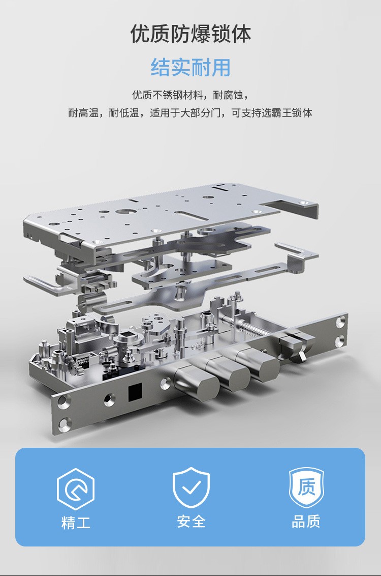 德國koofizo 指紋鎖密碼鎖智能門鎖電子鎖家用防盜門智能門推拉式標準