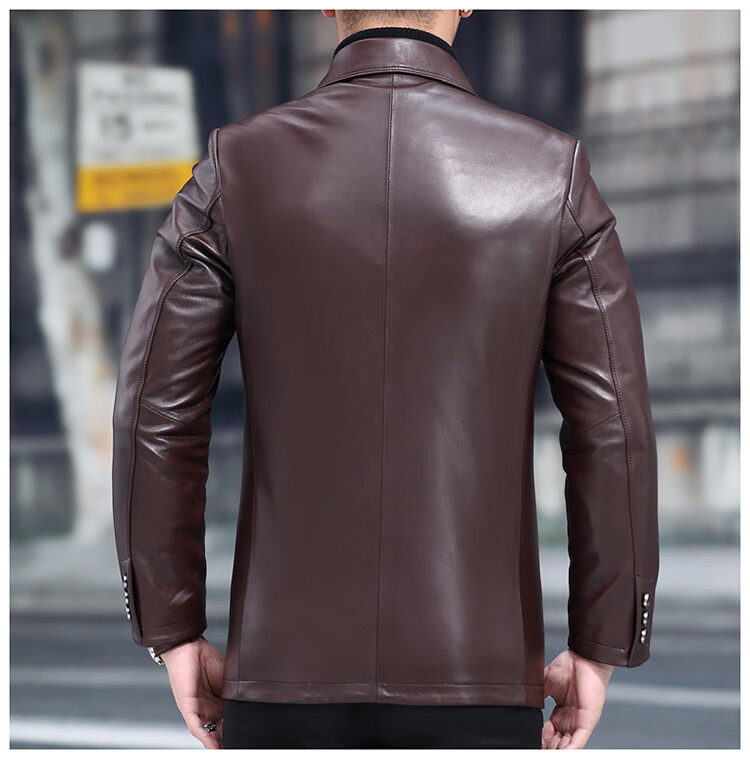 【易打理】罗蒙品牌男装海宁真皮皮衣男式头层绵羊皮机车服中年秋冬轻