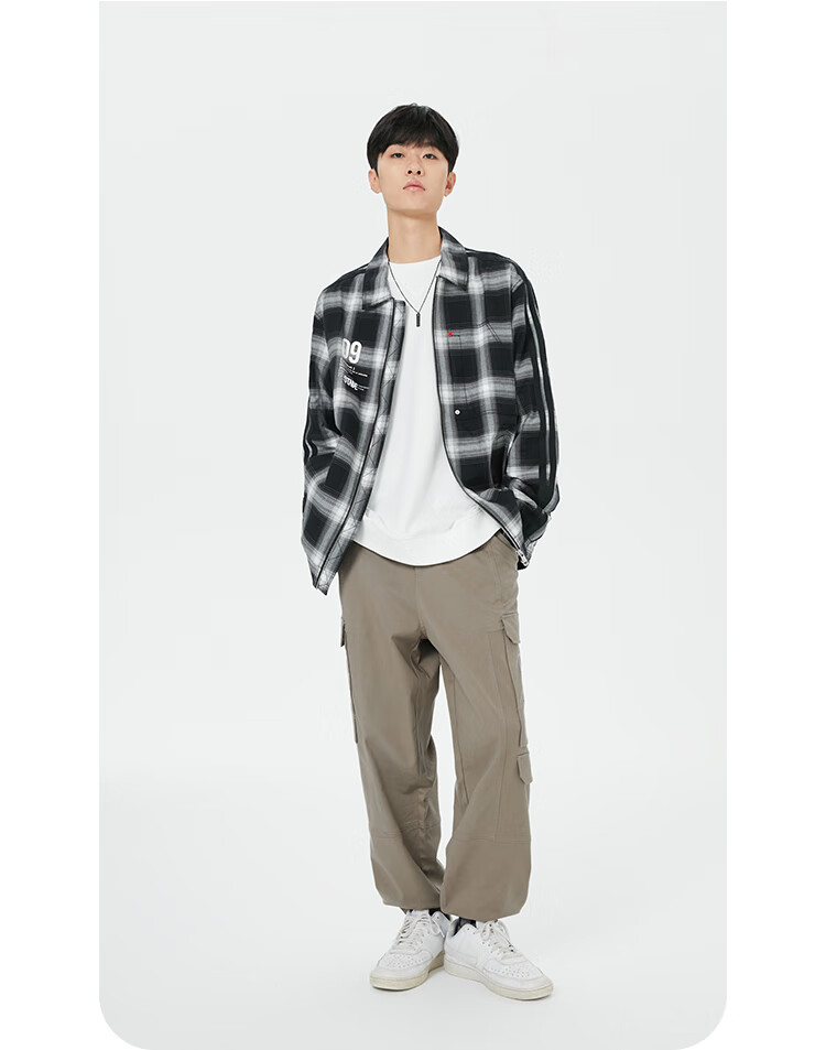 jackjones杰克琼斯秋季工装裤男潮流束脚裤休闲裤222314014 e40黑色