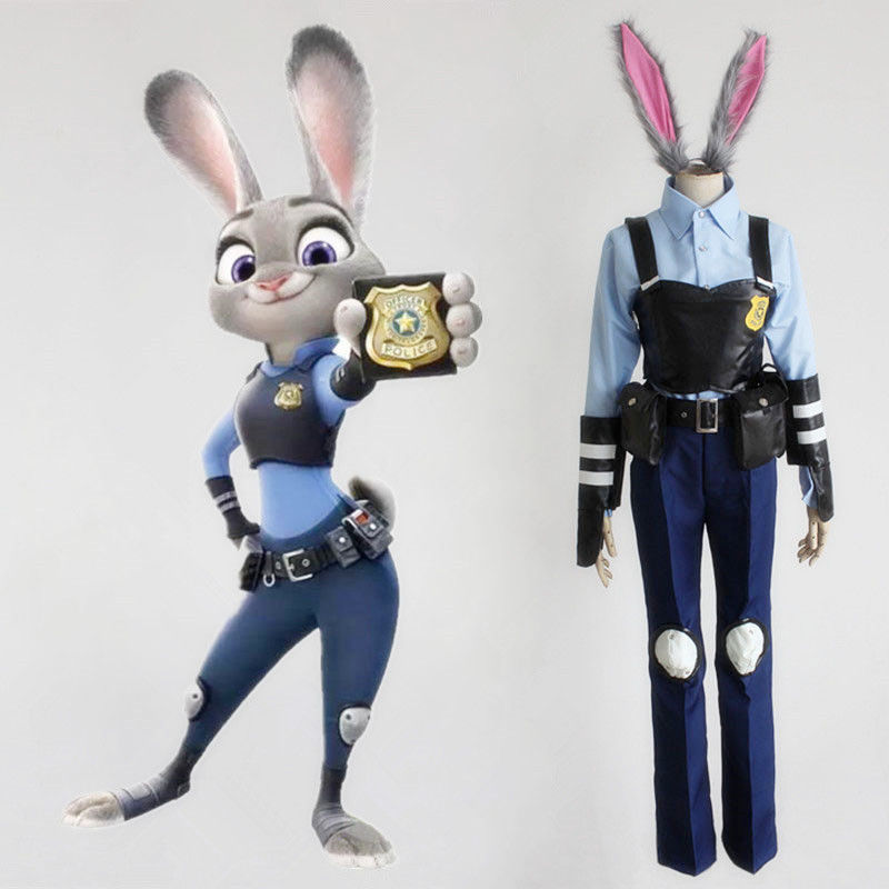 疯狂兔子朱迪cos服漫展派对cosplay服装假发耳朵全套女服装13件套耳朵