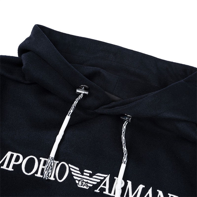 emporio armani 乔治阿玛尼 男士 经典logo连帽衫套头长袖卫衣套头衫