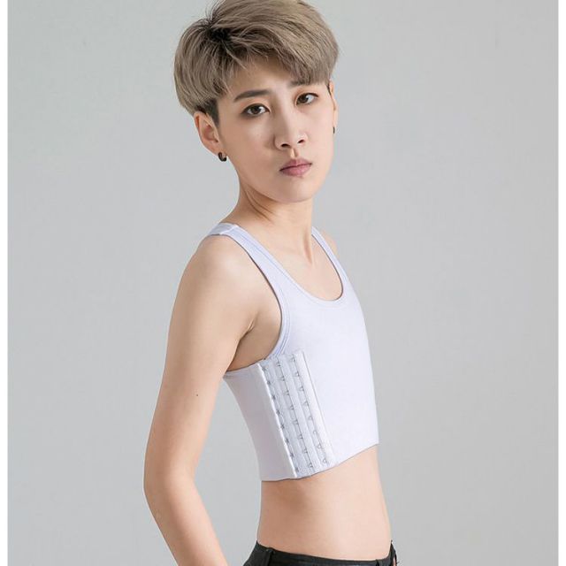 桑晴束胸les束胸内衣女学生超平显胸小绷带裹胸帅大码塑胸衣cos升级棉