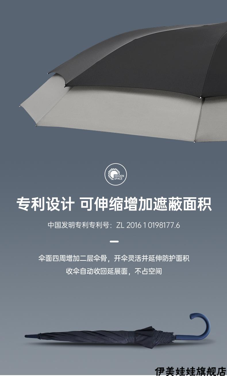 高尔夫golf雨伞伸缩式高尔夫直骨伞双层加固加大男士双人自动开伞伸缩