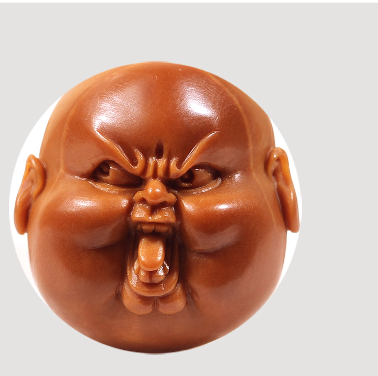 盘道苏工精品核雕十分开心橄榄核手串胖子百态橄榄胡铁核怒佛