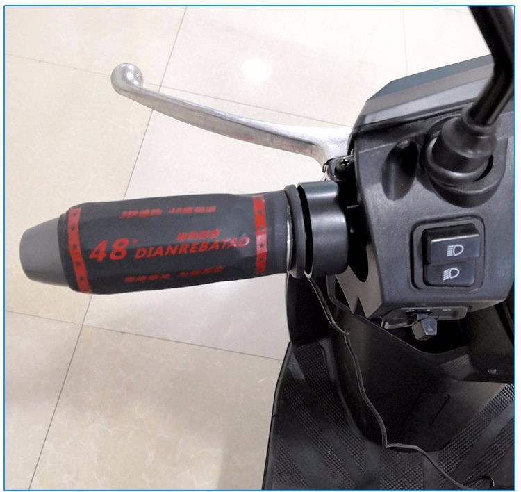 电动车加热手把电热把套124860发热摩托电瓶车保暖改装车把手60伏智能