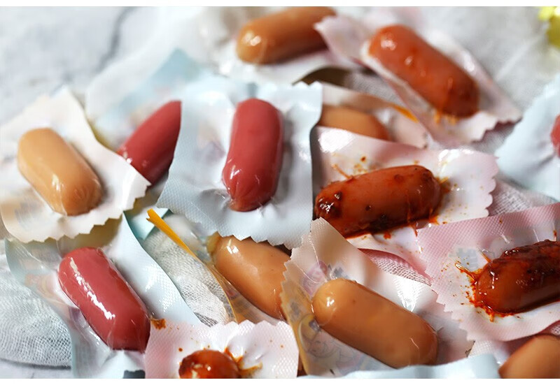 抗饿小肉枣迷你香肠火腿肠烤肠单独立小包装零食网红小吃 随机混合