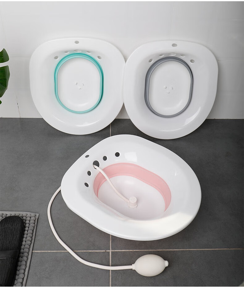 痔疮马桶盆产妇用洗屁屁神器成人男洗肛肠坐便药浴折叠坐浴盆三色可选