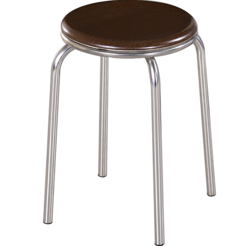 定制非洲鹰凳子时尚圆凳家用圆叠放高凳不锈钢铁圆凳凳套凳休闲凳 黄