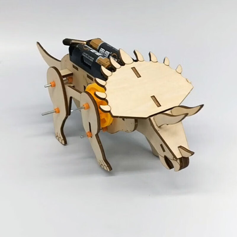 学生科技小制作材料电动恐龙模型机械自制手工作品科学玩具104蛇颈龙