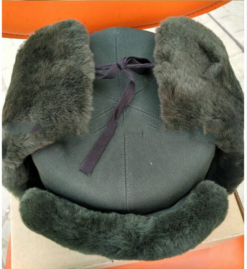 奈野蓝乔 寒区皮帽子 羊剪绒 雷锋帽 棉帽(寒区) 58【图片 价格 品牌