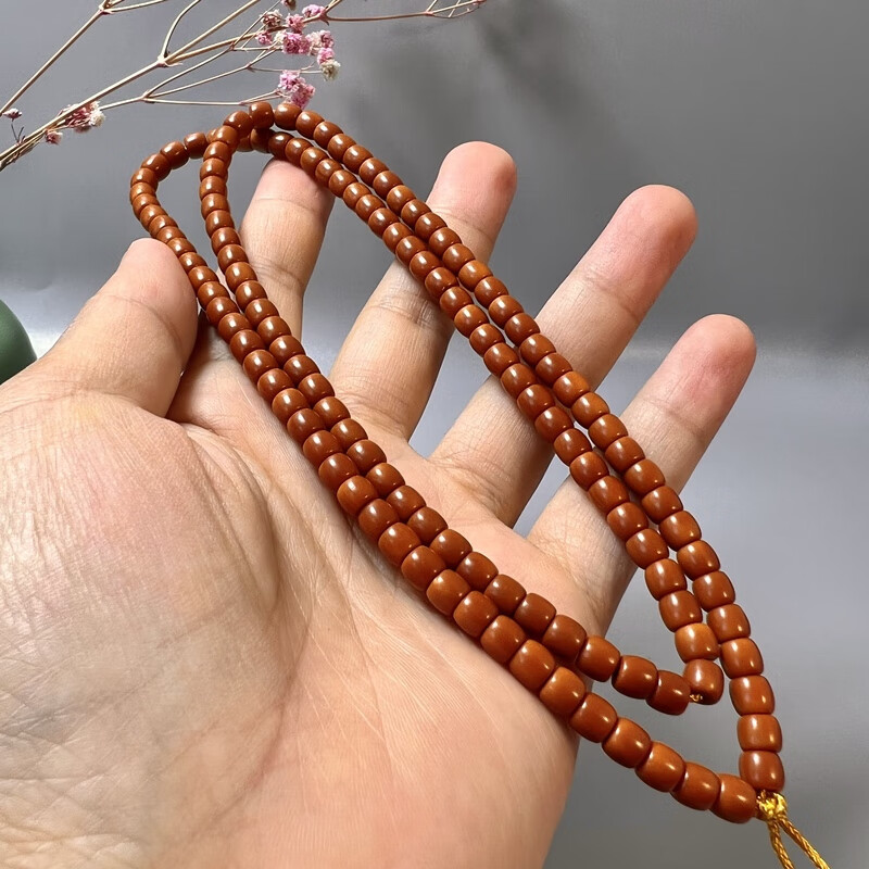 艾美福 橄榄核尖直切多圈手串 108佛珠手链项链两用毕业季品质国产老