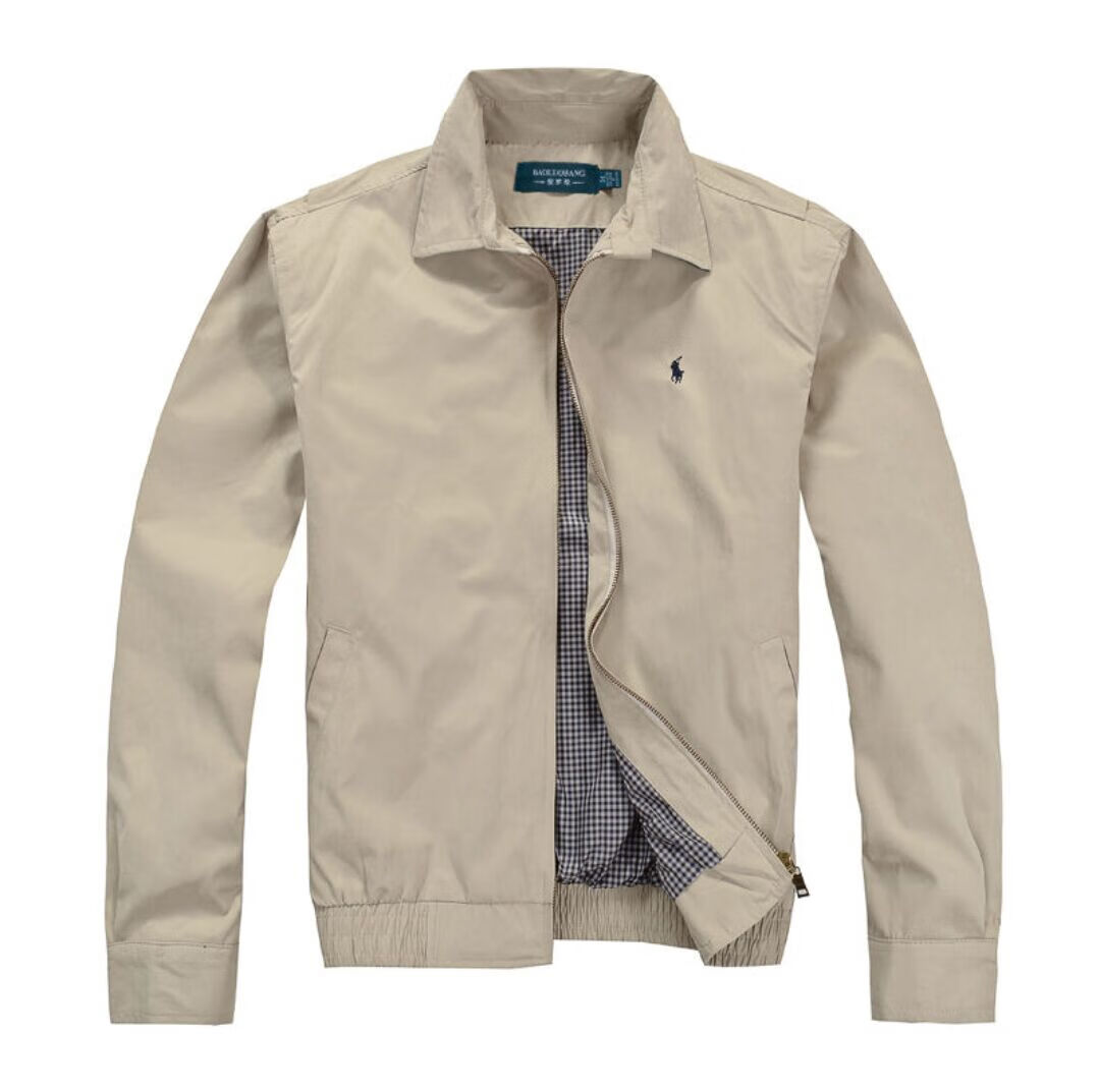 保罗polo男装夹克男时尚经典秋冬男士小马翻领拉链夹克秋冬男休闲纯色