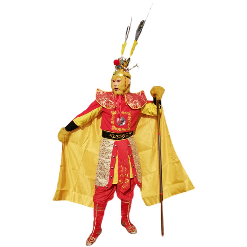 带毛紫金冠新款美猴王衣服套装演出表演服装齐天大圣道具齐鲁唛娇