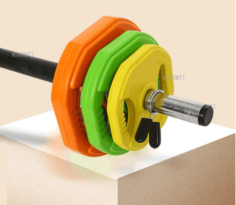 锐康ruikang健身房跳操包胶小杠铃10kg20kg手抓商用健身器材杠铃杆