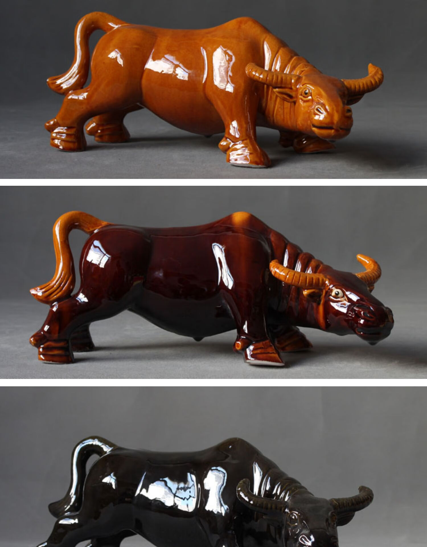 电视柜摆件黄牛装饰品生肖牛十二生肖 特大号金黄水牛_40cm长【图片