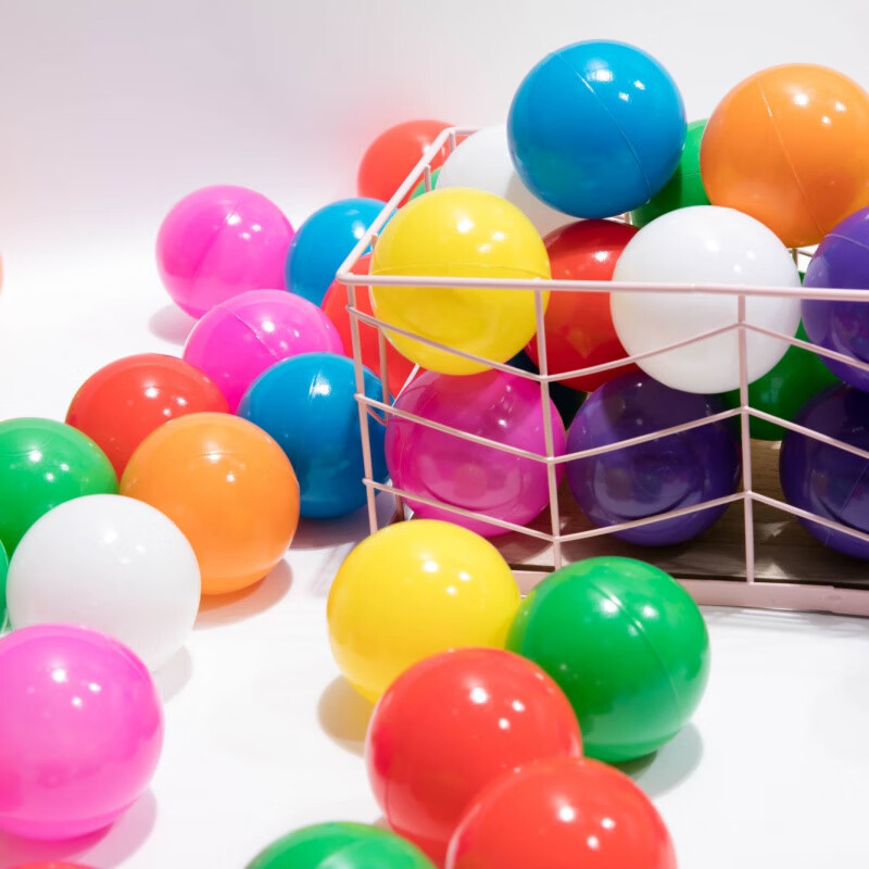 海洋球加厚波波球儿童玩具球游场小彩球幼儿园游戏球宝宝洗澡球 马卡